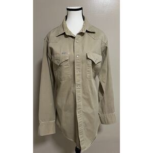 Vintage Carhartt Pearl Snap Western Work Shirt.